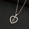 Alphabet Heart Pendant Rhinestone Necklace