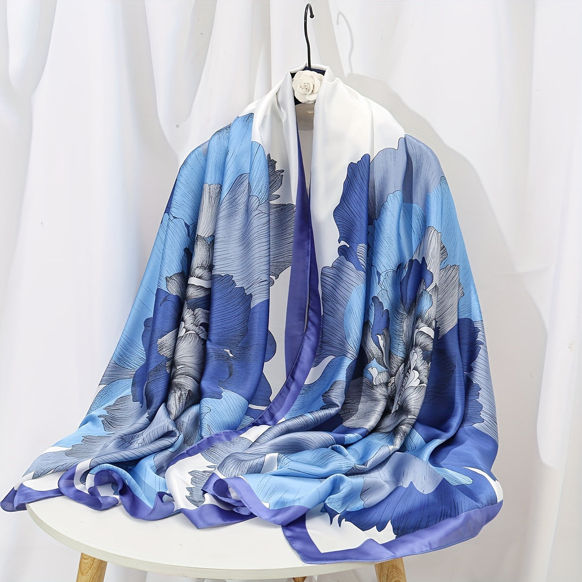 Elegant Landscape Print Scarf Shawl 35.4 in × 70.9 in (90 × 180 cm) Windproof Versatile Wrap for Women Hijab