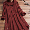 Women's Asymmetrical Plaid Hooded Shirt – Long-Sleeve Drawstring Waist-Tie Casual Blouse