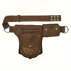 Black Fabric Belt Bag for Women - Casual Multi-Functional Zipper Phone Pouch with Rivet Detail