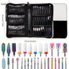 30-Piece Nail Drill Bit & Polishing Set – Tungsten Steel Nail Art Manicure Tools with Cleaning Brush for Acrylic & Gel Nails