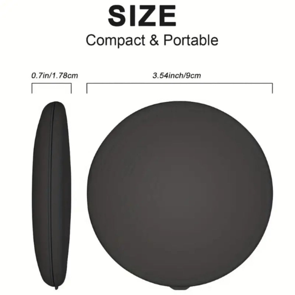 LED Lighted Travel Makeup Mirror – Double-Sided 2x/5x Magnification, Foldable USB Rechargeable Compact Handheld Mirror