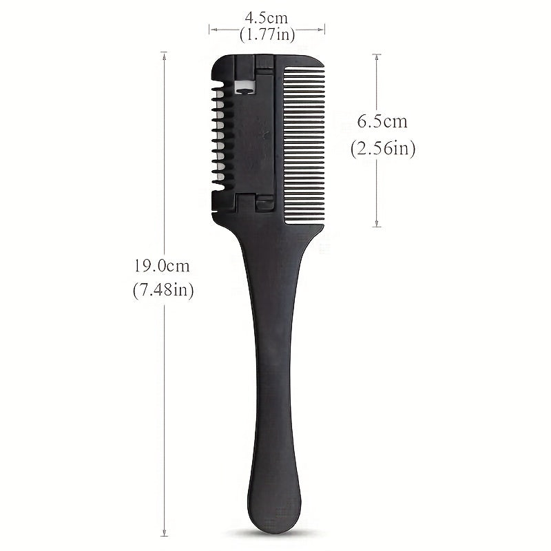 Salon-Grade Hair Thinning Comb with Razor Blade for Trimming & Styling
