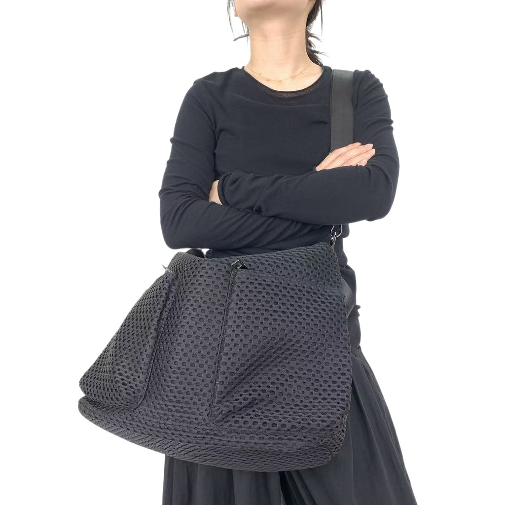 Y2K Retro Bucket Handbag for Women, Patchwork Street Fashion Front-Pocket Shoulder Bag, Large Capacity, Removable Strap