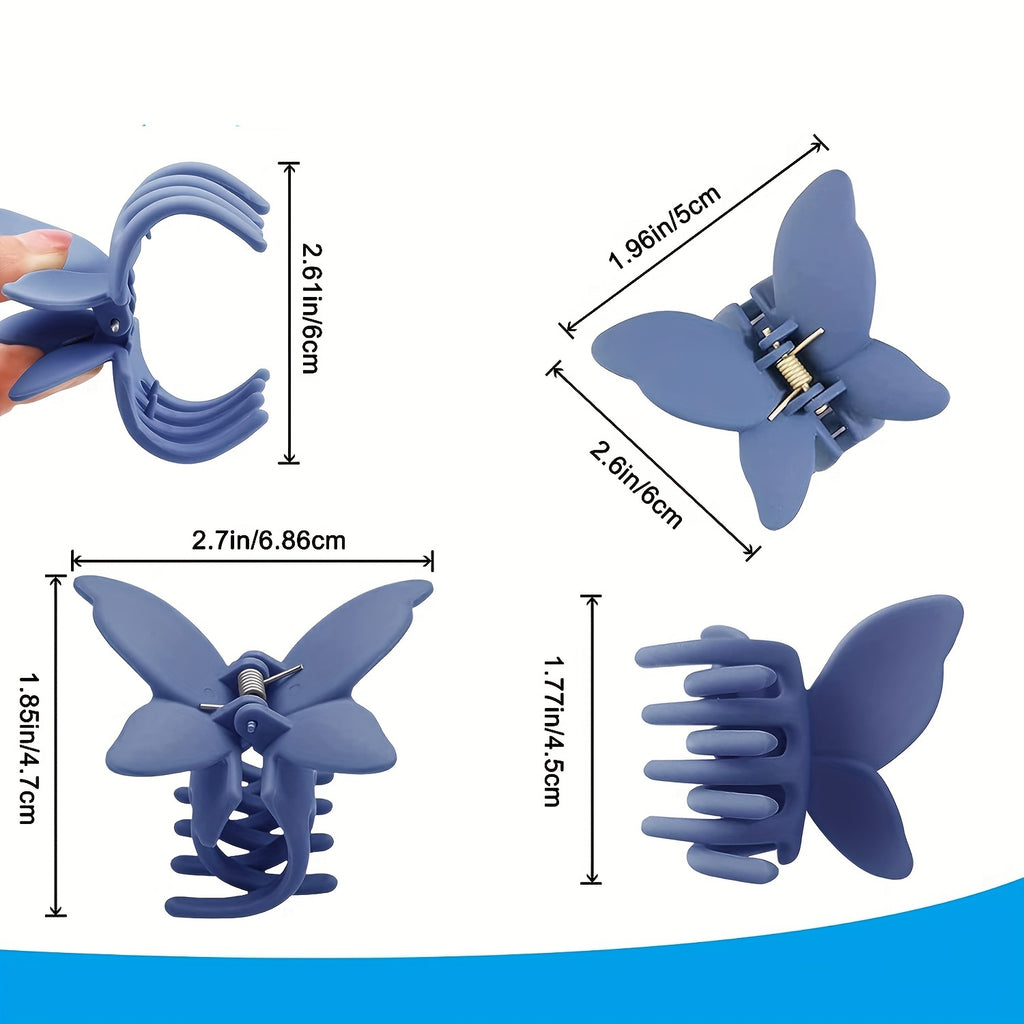 Butterfly Hair Clip Matte Jaw Hair Claw - Strong Hold for Thin to Thick Hair, Women & Girls