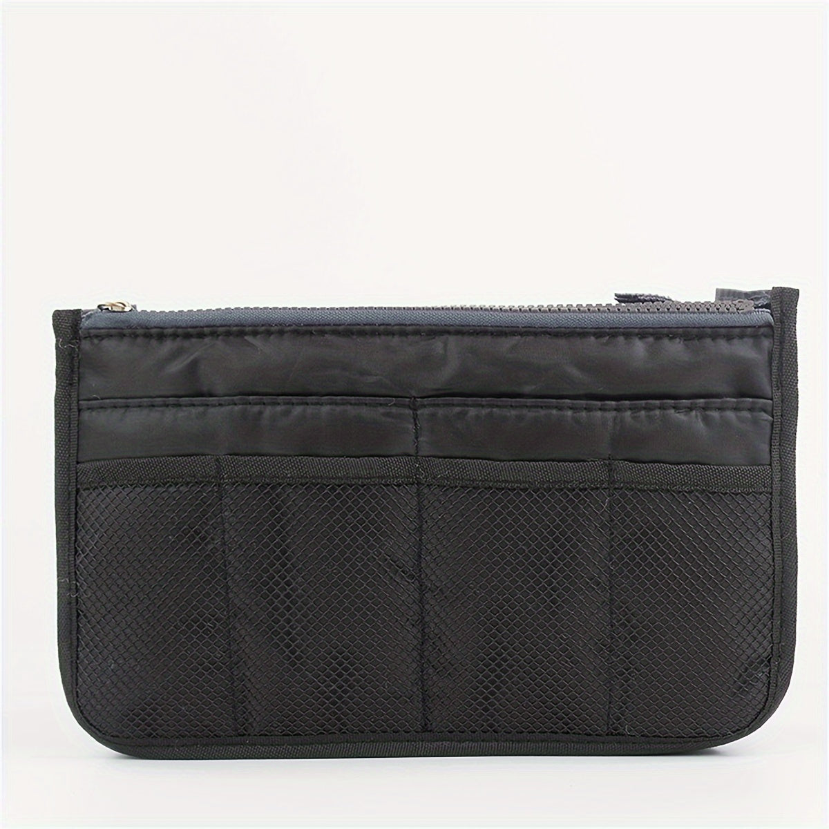 Foldable Double-Layer Makeup Bag & Travel Organizer - Large Capacity Zippered Toiletry Pouch