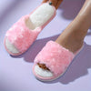 Women's Rose Flower Slip-On Slippers — Floral Fabric EVA Sole Indoor/Outdoor