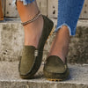 Women's Metal-Trim Loafers - Casual Slip-On Flat Shoes, Lightweight Comfortable
