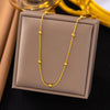Minimalist 18K Gold-Plated Stainless Steel Women's Necklace, Elegant Everyday & Wedding Pendant