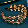 Double-Layer Leaf Rhinestone Headband for Women - Handcrafted Bridal Crown Floral Hairpiece for Weddings, Proms & Formal Events