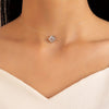 Minimalist Heart Pendant Necklace with Invisible Fishline Chain, Delicate Zinc Alloy Jewelry for Women