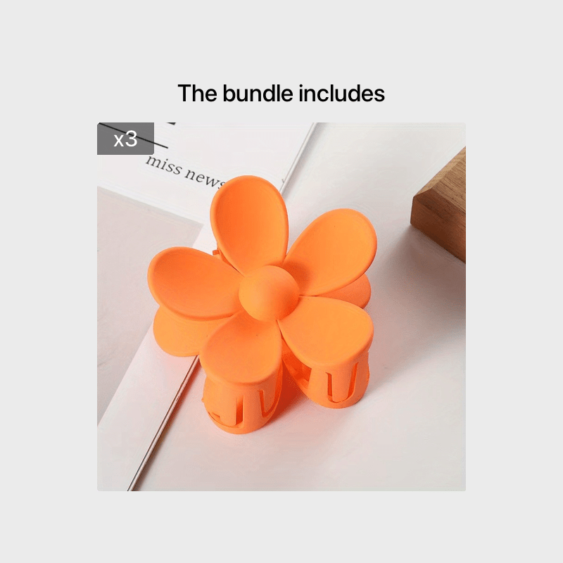 Flower Frosted Candy Hair Claw Clip – Non-Slip Strong Hold Jaw Clip for Women & Girls