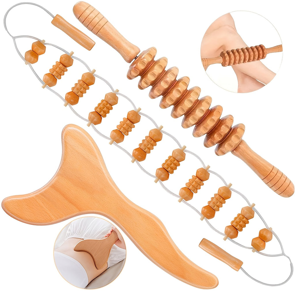 3-Pack Massage Tools for Neck, Back, Shoulders, Legs & Face - Handheld Body Massagers for Relaxation