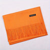 Unisex 100% Cashmere Scarf – Soft Tassel Shawl & Headscarf for Autumn & Winter, Neutral Solid Wrap