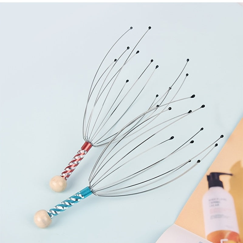 Octopus Head Massager Scalp Scratcher - Stainless Steel Head Scratching Claw Massage Tool