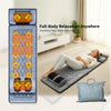 Full Body Massage Mattress with Neck Kneading, Lower Back Heating, Acupressure & 10-Zone Vibration — 12V Safe Voltage, Gray Velvet