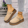 Women's Slip-On Loafers — Soft PU Upper, Thick Rubber Sole & Comfortable Ankle Strap — All-Season Casual & Formal Shoes