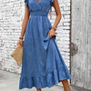Plus Size Floral Print Maxi Dress for Women — V-Neck Shirred Peplum
