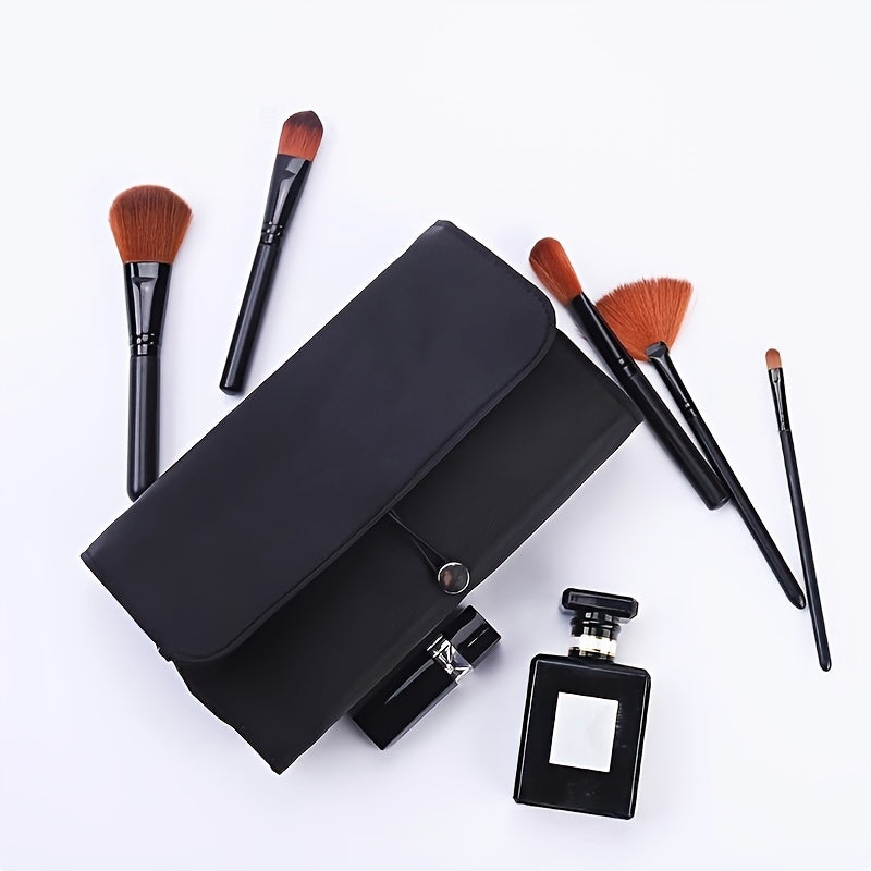 Large Capacity Makeup Brush Organizer Cosmetic Bag – Korean-Style Portable Pouch for Students & Travel