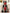 Plus Size A-Line Sleeveless Midi Dress, Red & Black Geometric Print, Round Neck Fit & Flare