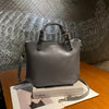 Top-Grain Cowhide Leather Tote Bag for Women - Large-Capacity Minimalist Commuter Handheld Crossbody Bucket Bag