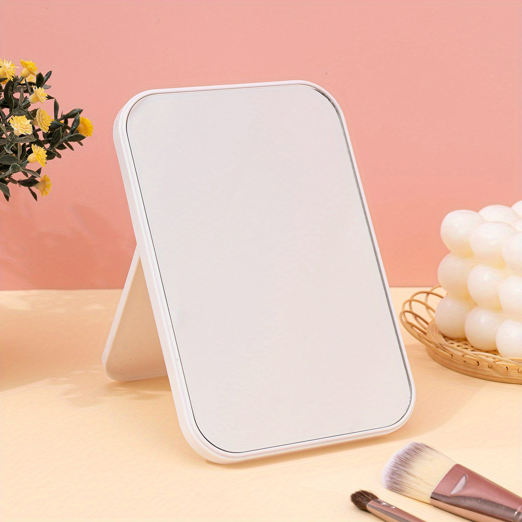 Portable Folding Desktop Makeup Mirror - Princess-Style Compact Vanity for Travel & Dorms, Perfect Women's Gift
