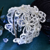 Bohemian Beaded Headband with Imitation Pearls — Wide Polyresin Bridal Headpiece for Weddings & Parties
