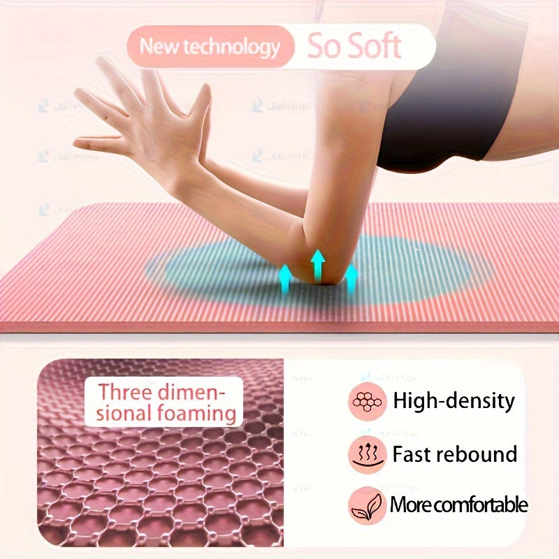 Thick Non-Slip Yoga Mat – High-Density NBR Exercise Mat for Yoga, Pilates & Gymnastics