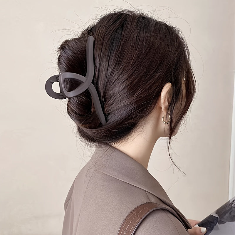 Large Hair Claw Clip - Minimalist Shark Clip with Cross Design for Thick & Thin Hair (1pc/2pcs)