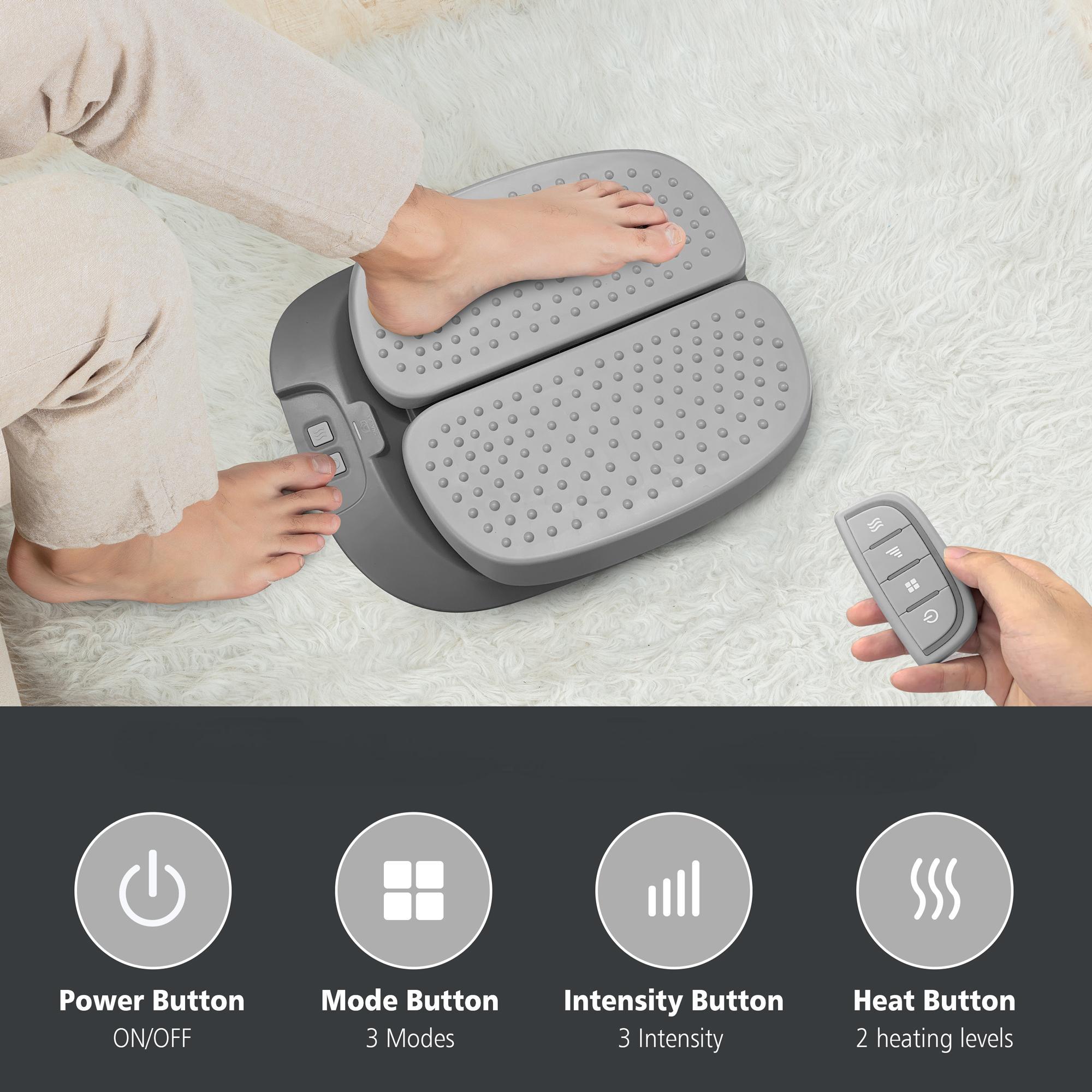 Snailax Foot Massager with Heat & Remote — Vibration Therapy for Feet, Calves & Legs, 3 Modes, Washable Cover