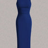 Elegant Sleeveless Crew Neck Bodycon Dress for Women Ruched Bust Spring Summer