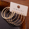 Boho Vintage 14K Gold Plated Zinc Alloy Earring Set for Women – Bohemian Alloy Ear Posts
