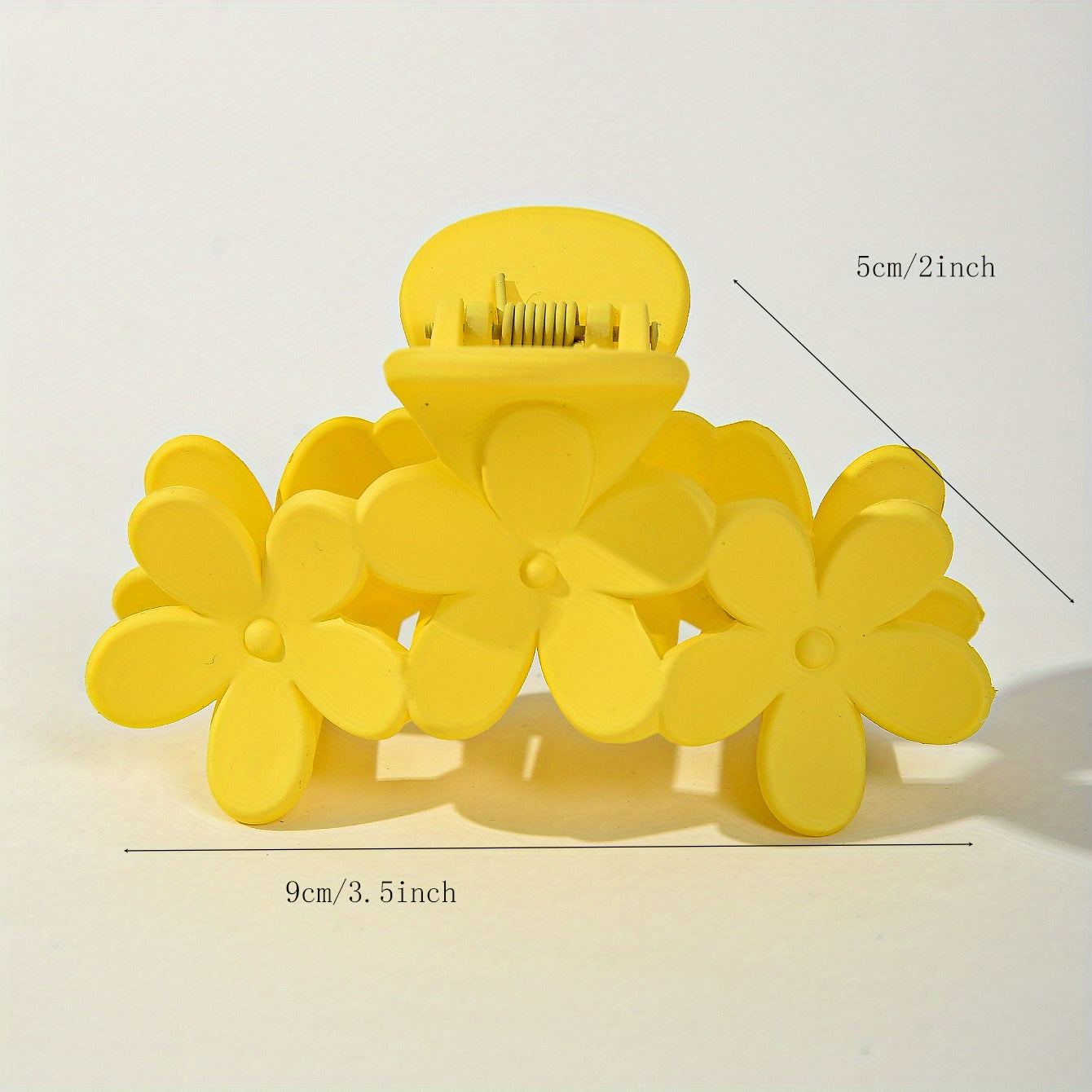 Bohemian Flower Hair Claw Clip - Solid Color Plastic Ponytail Hair Clip for Women