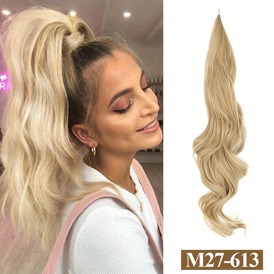 32-Inch (81 cm) Wrap-Around Curly Wavy Ponytail Extension Long Flexible Hairpiece for Women