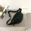 Corduroy Waist & Crossbody Belt Bag, Retro Chest Bag with Adjustable Strap for Streetwear