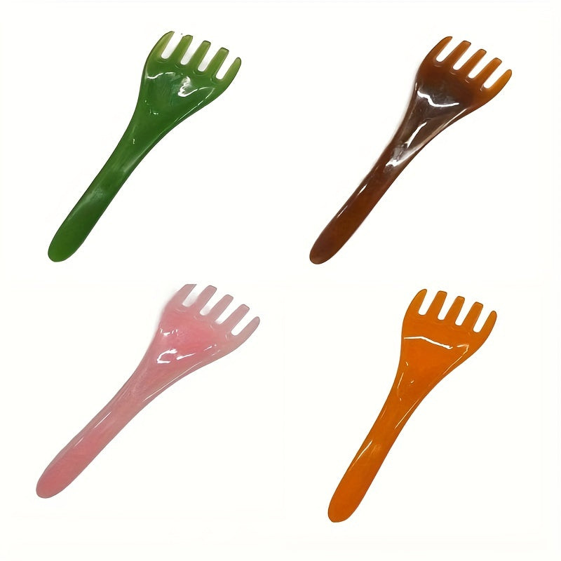 Five-Claw Resin Head Massage Comb - Wide-Tooth Scalp & Neck Scraping Tool, Nose Scraper, Mother's Day Gift