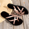 Women's Black Slip-On Mule Sandals - Greek Key Strap Flat PU Slides for Beach, Casual & Dressy Wear