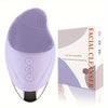Electric Silicone Facial Cleansing Brush with Heated Eye Massager — USB Rechargeable 300mAh for Deep Exfoliation & Blackhead Removal (Men & Women)