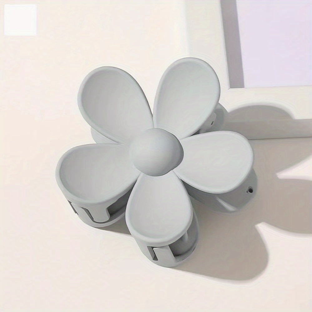 Flower Frosted Candy Hair Claw Clip – Non-Slip Strong Hold Jaw Clip for Women & Girls