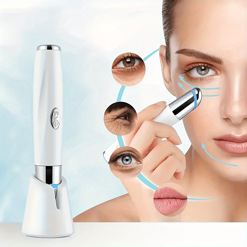 Rechargeable Vibration Eye Massager Pen - Portable Eye & Facial Massage Stick