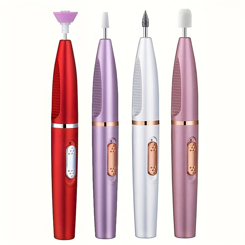 USB Rechargeable Nail Grinder – Cordless Portable Electric Manicure File for Thick Toenails, Nail Tech Tool (Light Beige)