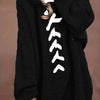 Plus Size Hooded Sweater - Long Sleeve Pullover Hoodie, Stretch Knit with Adjustable Drawstring, Machine Washable