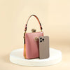 Lightweight Women's Handbag with Detachable Strap — Compact Clutch Crossbody Purse with Gold-Tone Hardware in Bronze, Beige, Pink & Navy