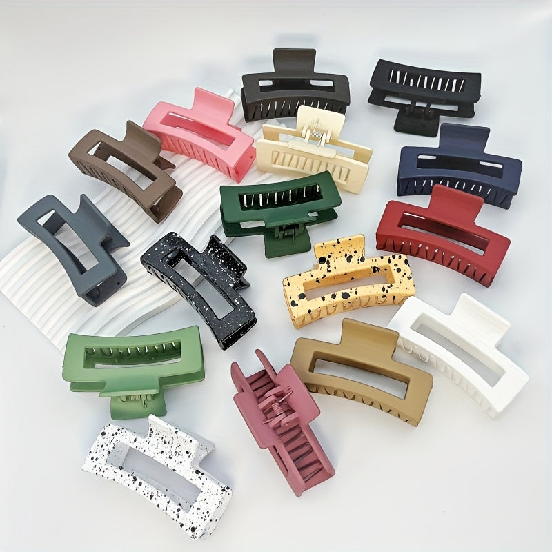 Multicolor Large Acrylic Rectangle Hair Clip Thick Resin Claw for Long Thick Hair Nonslip Jaw Clip