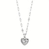 18K Gold-Plated Stainless Steel Heart Pendant Necklace for Women, Vintage Clavicle Chain Gift for Valentine's Day, Wedding & Everyday