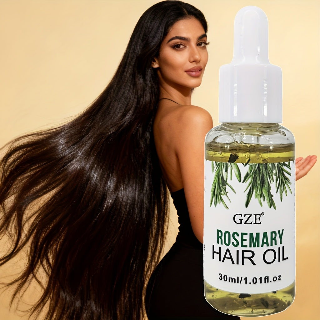 GZE Rosemary Hair Oil - Strengthening Scalp Treatment, Moisturizing Formula for All Hair Types & Textures