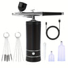 Cordless Multifunctional Spray Gun Kit with Compressor — Rechargeable USB High-Pressure 0.3mm Nozzle for Painting, Nail Art, Cake Decorating, Makeup