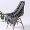 Women's Tassel Long Scarf - Lightweight All-Season Polyester Shawl & Air-Conditioning Wrap