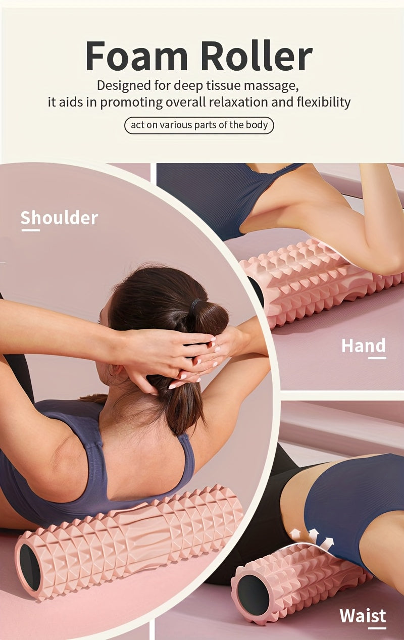 Foam Roller & Massage Stick Set (2-Piece) — Post-Workout Muscle Recovery Roller for Body Shaping