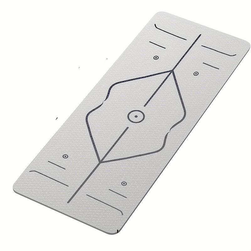 TPE Non-Slip Thick Yoga Mat with Carry Bag & Straps - Cushioned Exercise Mat for Home, Gym & Outdoor (Grey, Purple, Transparent Pink)